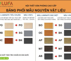 Bảng phối màu Laminate Vinyl